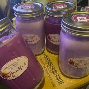 4 of the 32 oz scented homemade lavender scented candles